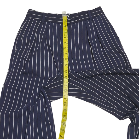 Aritzia Babaton Modesto Navy Pinstripe Ankle Trousers Pants Women Size  US 4 - Picture 7 of 12